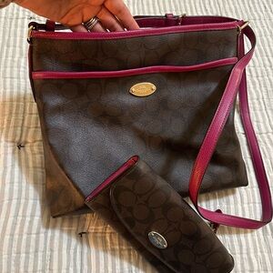 COACH purse and matching wallet